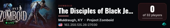 The Disciples of Black Jesus live status badge