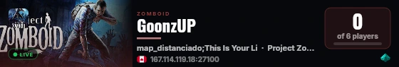 GoonzUP live status badge