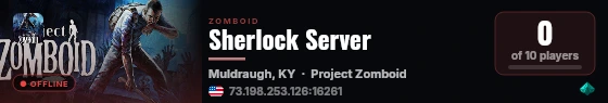 Sherlock Server live status badge
