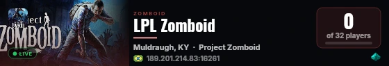 LPL Zomboid live status badge
