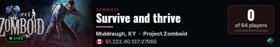 Survive and thrive live status badge