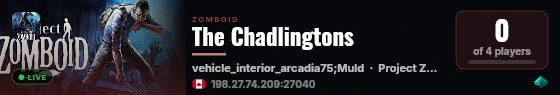 The Chadlingtons live status badge