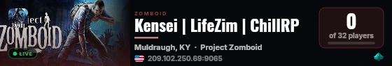 Kensei | LifeZim | ChillRP live status badge