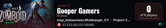 Gooper Gamers live status badge