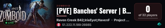 [PVE] Banchos' Server | B42.20 live status badge