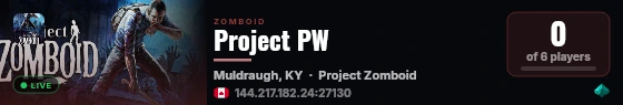 Project PW live status badge