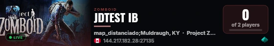 JDTEST IB live status badge
