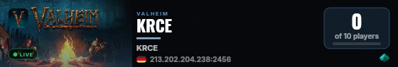 KRCE live status badge