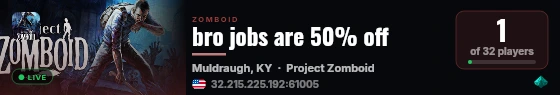 bro jobs are 50% off live status badge