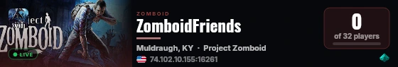 ZomboidFriends live status badge