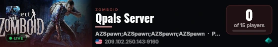 Qpals Server live status badge