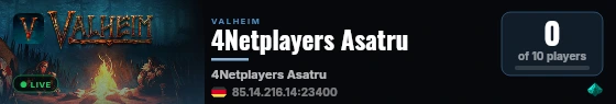 4Netplayers Asatru live status badge