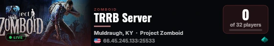 TRRB Server live status badge