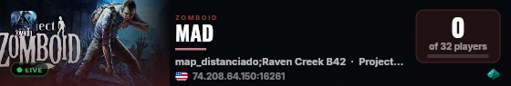 MAD live status badge