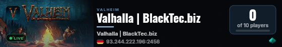 Valhalla | BlackTec.biz live status badge