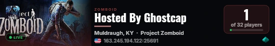Hosted By Ghostcap live status badge