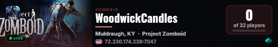 WoodwickCandles live status badge