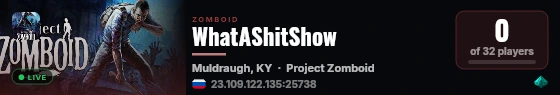WhatAShitShow live status badge