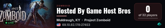 Hosted By Game Host Bros live status badge