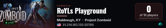 RoYLs Playground live status badge