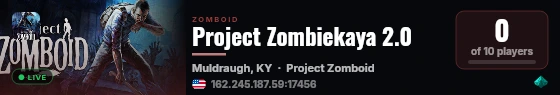 Project Zombiekaya 2.0 live status badge