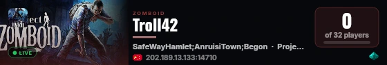 Troll42 live status badge