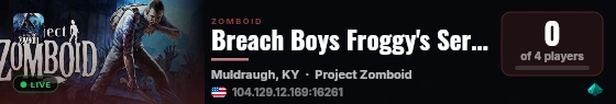Breach Boys Froggy's Server live status badge