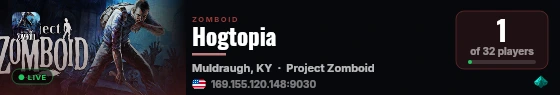 Hogtopia live status badge