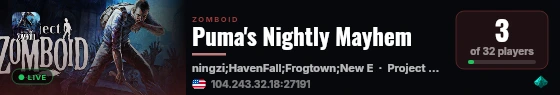 Puma's Nightly Mayhem live status badge