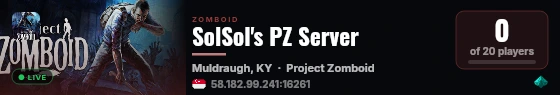 SolSol's PZ Server live status badge