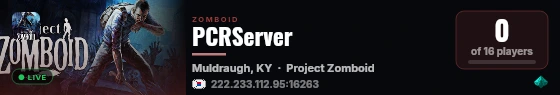 PCRServer live status badge