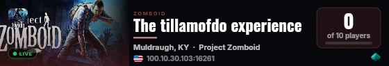 The tillamofdo experience live status badge