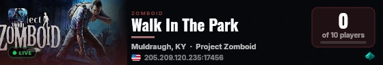Walk In The Park live status badge