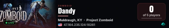 Dandy live status badge