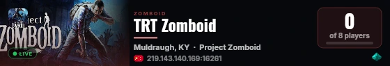 TRT Zomboid live status badge