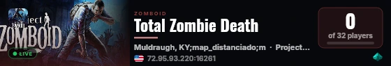 Total Zombie Death live status badge
