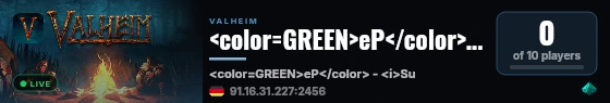 <color=GREEN>eP</color> - <i>Survival</i> live status badge