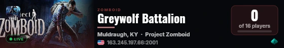 Greywolf Battalion live status badge