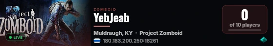 YebJeab live status badge