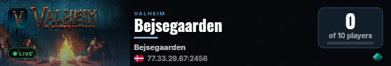Bejsegaarden live status badge