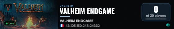 VALHEIM ENDGAME live status badge