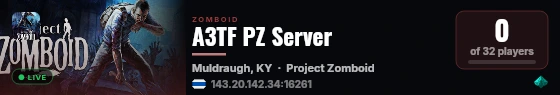 A3TF PZ Server live status badge