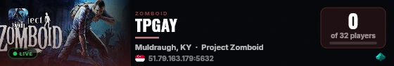 TPGAY live status badge