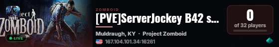 [PVE]ServerJockey B42 server (New) live status badge