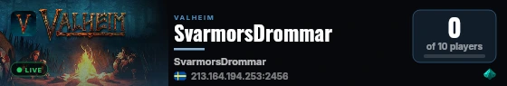 SvarmorsDrommar live status badge