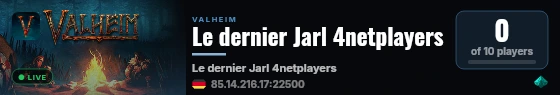 Le dernier Jarl 4netplayers live status badge