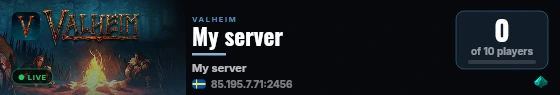 My server live status badge