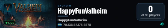 HappyFunValheim live status badge