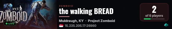 the walking BREAD live status badge
