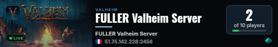 FULLER Valheim Server live status badge